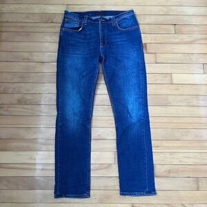 Nudie Jeans Co Thin Finn Pure Streak Slim Tapered Blue Organic Jeans 34x32